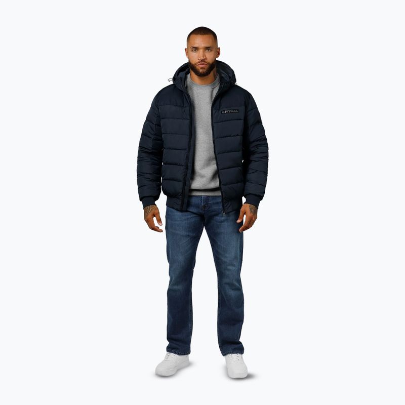 Kurtka zimowa męska Pitbull Dillon Quilted Hooded dark navy 2