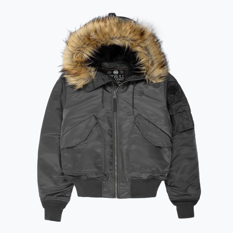 Kurtka zimowa męska Pitbull Harvest Hooded Bomber graphite 4