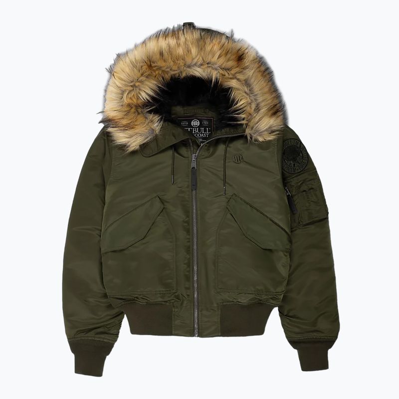 Kurtka zimowa męska Pitbull Harvest Hooded Bomber olive 4