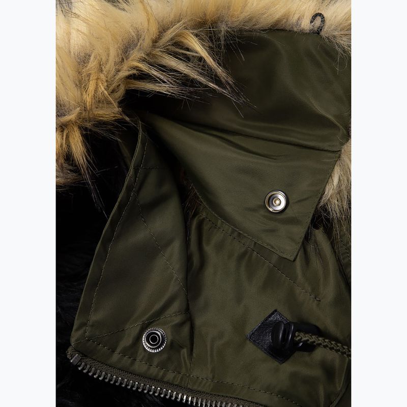 Kurtka zimowa męska Pitbull Harvest Hooded Bomber olive 8