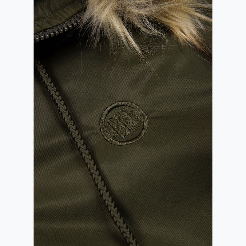 Kurtka zimowa męska Pitbull Harvest Hooded Bomber olive 9