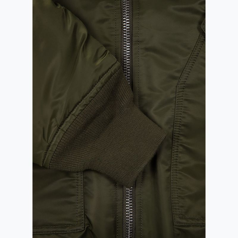 Kurtka zimowa męska Pitbull Harvest Hooded Bomber olive 12