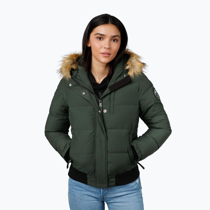 Kurtka zimowa damska Pitbull Azalea Quilted Hooded olive 4
