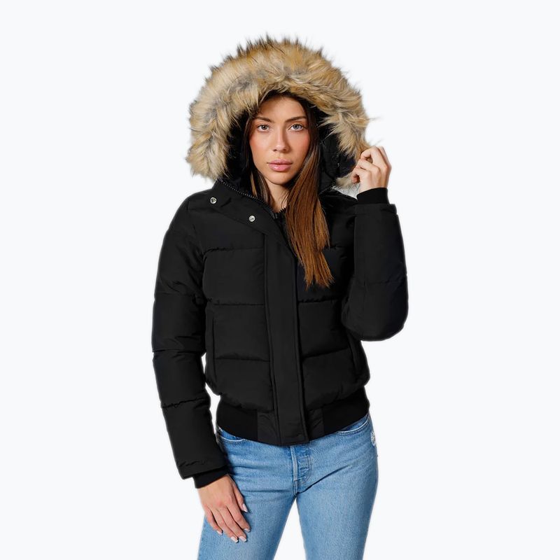 Kurtka zimowa damska Pitbull Azalea Quilted Hooded black 4