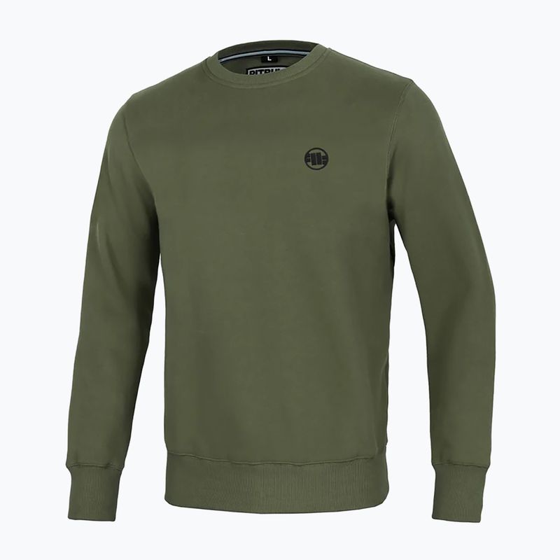 Bluza męska Pitbull Small Logo Crewneck dark olive 4