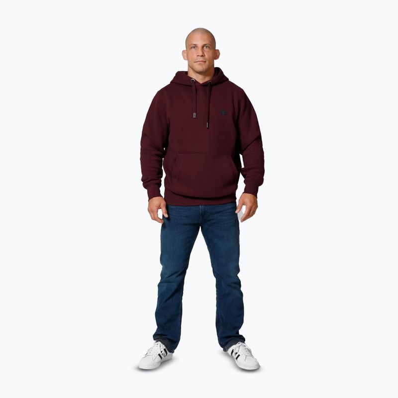 Bluza męska Pitbull Small Logo Hooded burgundy 2