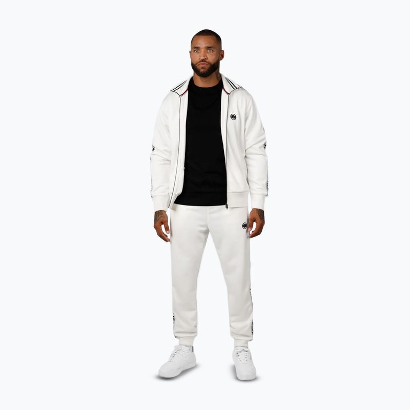 Bluza męska Pitbull Trackjacket Tape Logo Terry Group off white 2