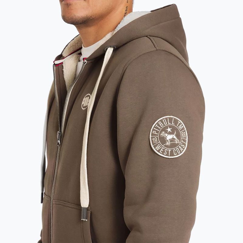 Bluza męska Pitbull Zip Sherpa 2 Ruffin Hooded brown 4