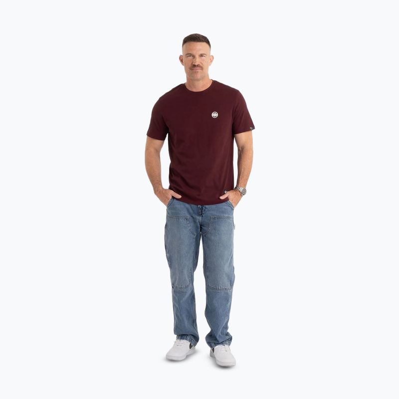 Koszulka męska Pitbull Small Logo dark burgundy 2