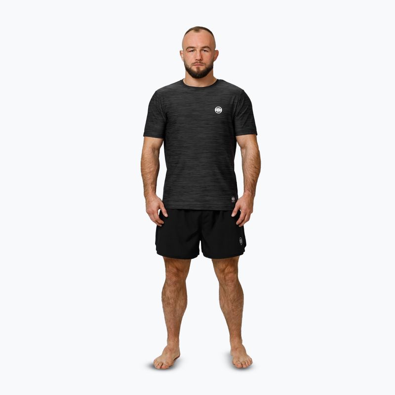 Koszulka męska Pitbull Small Logo Casual Sport black melange 2
