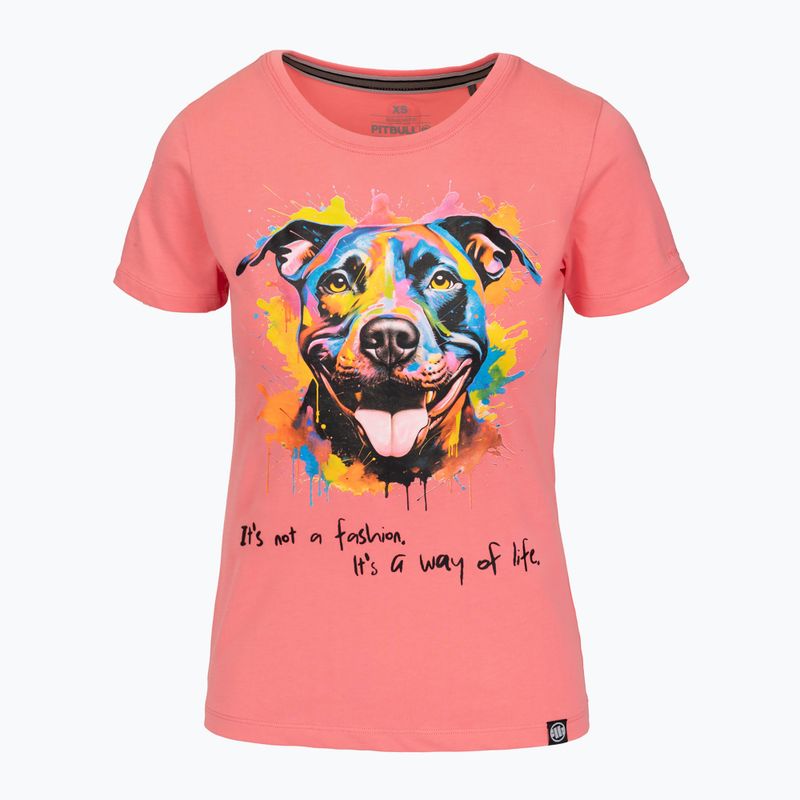 Koszulka damska Pitbull Watercolor coral 6