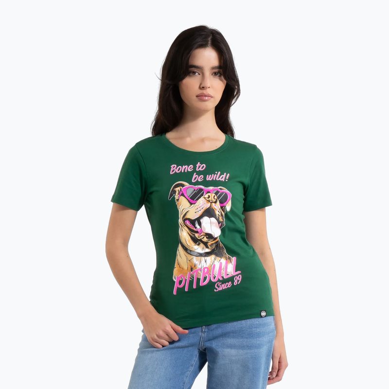 Koszulka damska Pitbull Synglasses Dog leaf green