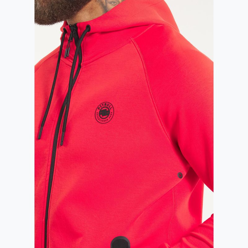 Bluza męska Pitbull Dogwood Hooded Zip Sweatshirt fluo/red 5