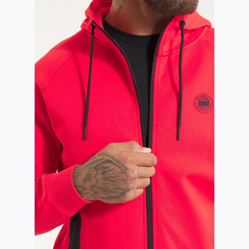 Bluza męska Pitbull Dogwood Hooded Zip Sweatshirt fluo/red 6