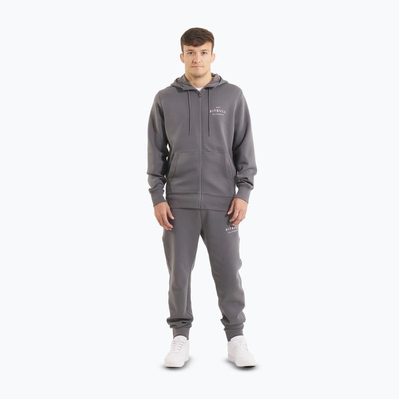 Bluza męska Pitbull Sampson Hooded Zip Sweatshirt graphite 2