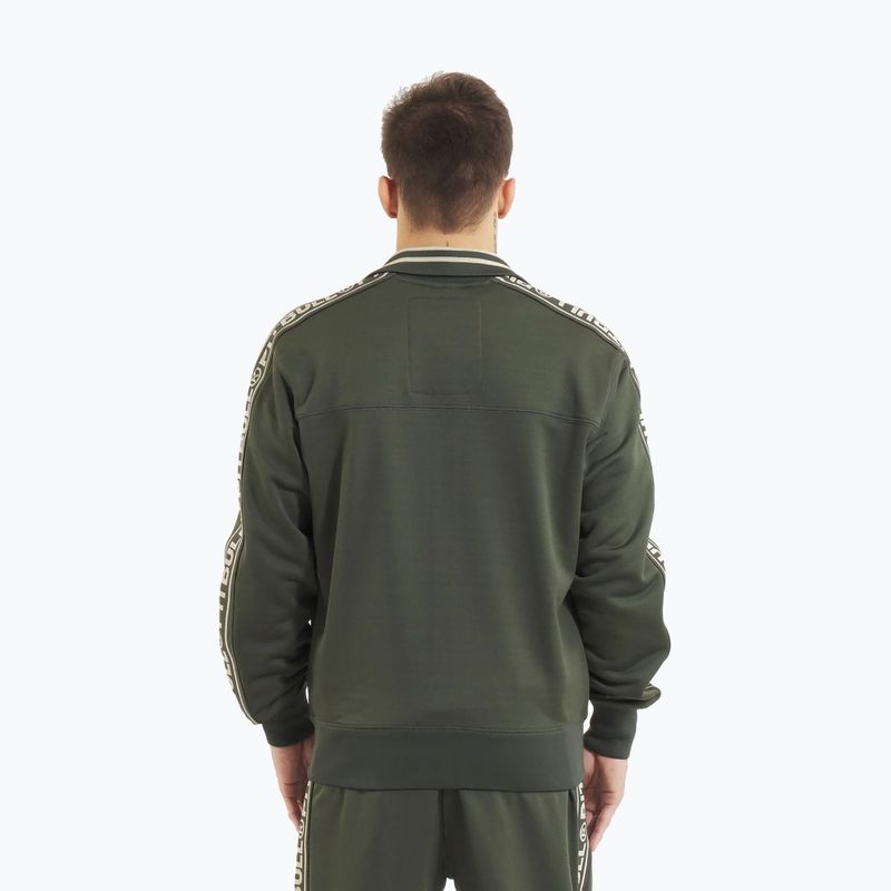 Bluza męska Pitbull Trackjacket Tape Logo Terry Group old green 3