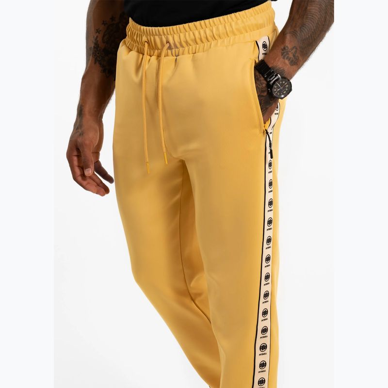 Spodnie męskie Pitbull Track Pants Powers pale yellow 4