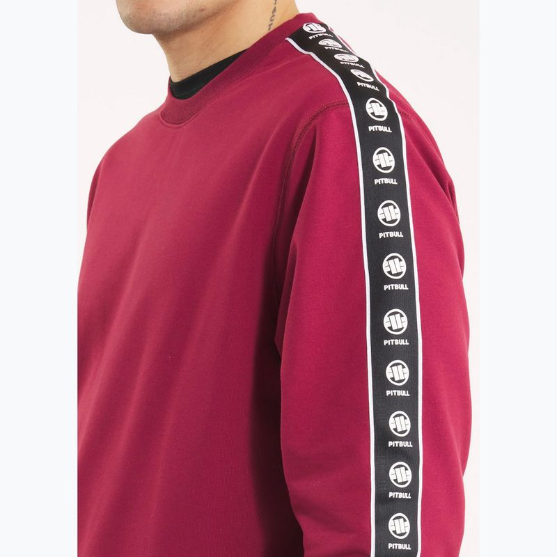 Bluza męska Pitbull Tape Nugget Crewneck Sweatshirt burgundy 4