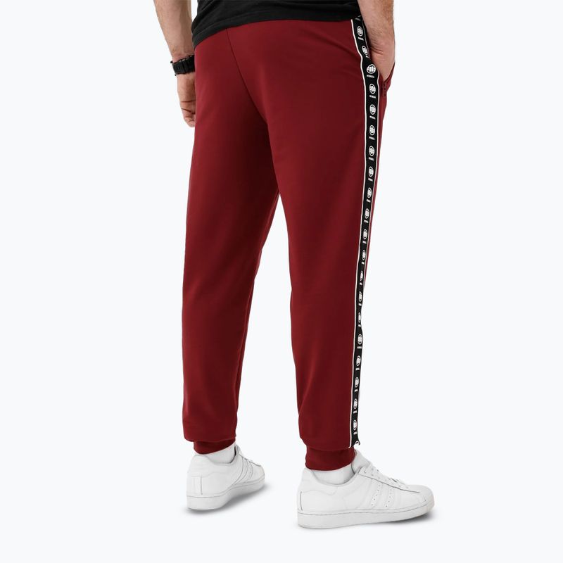 Spodnie męskie Pitbull Tape Nugget Jogging burgundy 2