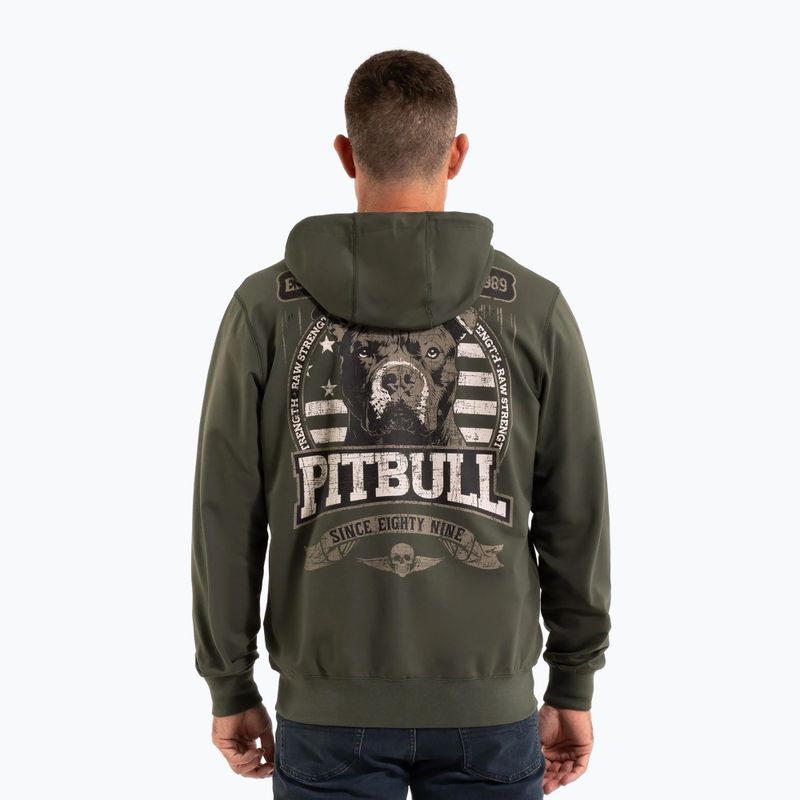 Bluza męska Pitbull Troublemaker Hooded Zip Sweatshirt old green 2