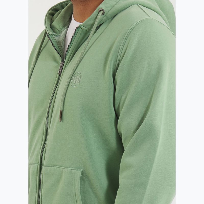 Bluza męska Pitbull Lancaster 2 Hooded Zip Sweatshirt washed green 4