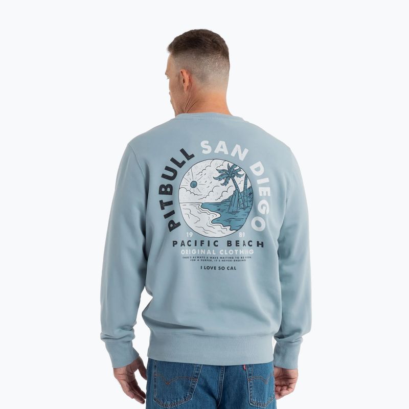 Bluza męska Pitbull Planet Surf Crewneck Sweatshirt light blue 3