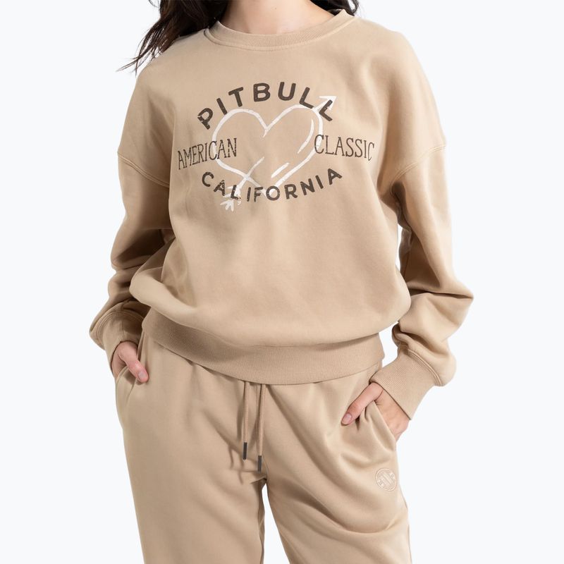 Bluza damska Pitbull Manzanita Heart Crewneck Sweatshirt sand 3