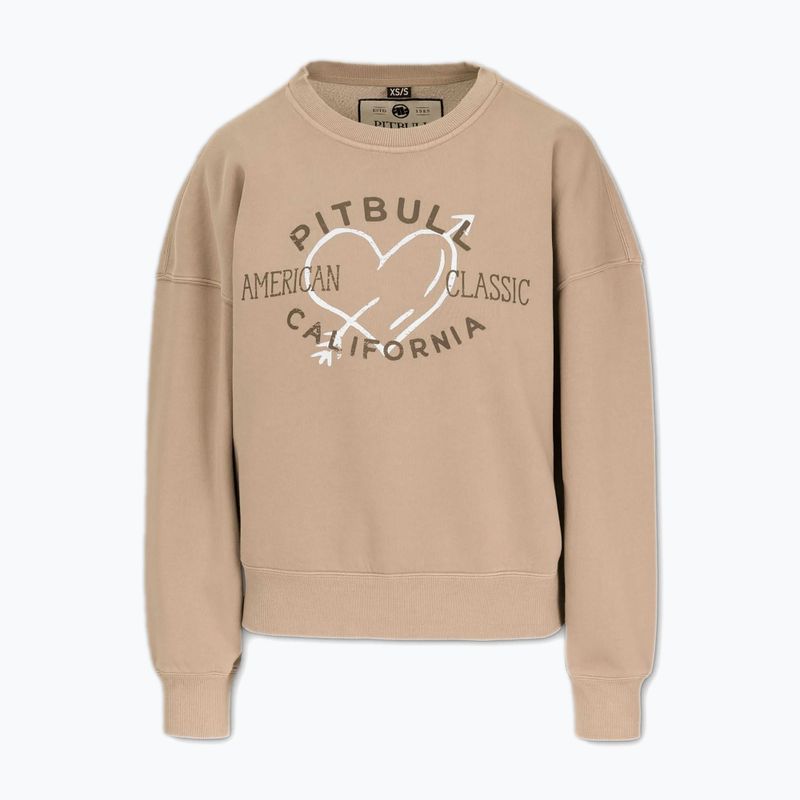 Bluza damska Pitbull Manzanita Heart Crewneck Sweatshirt sand 4