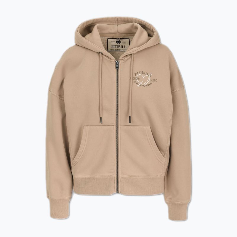 Bluza damska Pitbull Manzanita Heart Hooded Zip Sweatshirt sand 3