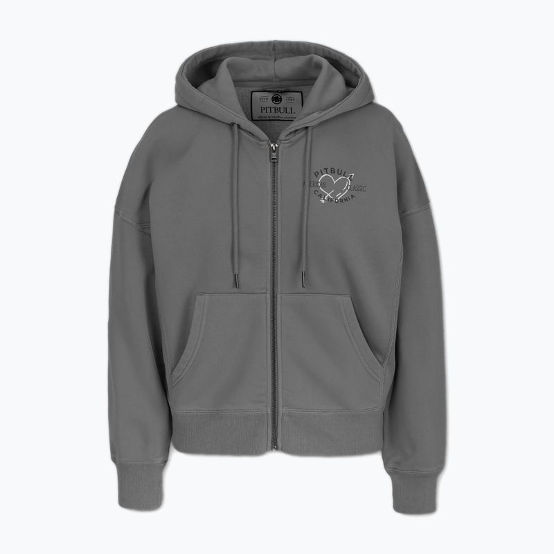 Bluza damska Pitbull Manzanita Heart Hooded Zip Sweatshirt washed grey 4