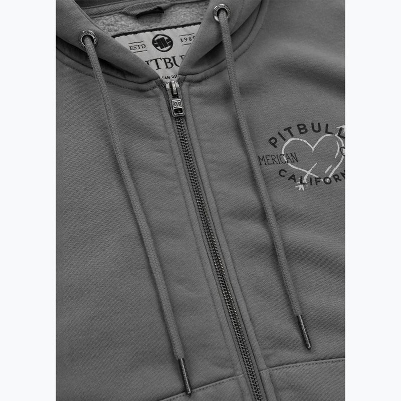 Bluza damska Pitbull Manzanita Heart Hooded Zip Sweatshirt washed grey 7