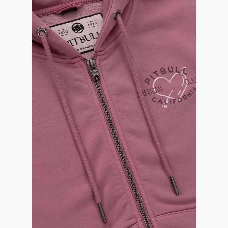 Bluza damska Pitbull Manzanita Heart Hooded Zip Sweatshirt pink 8