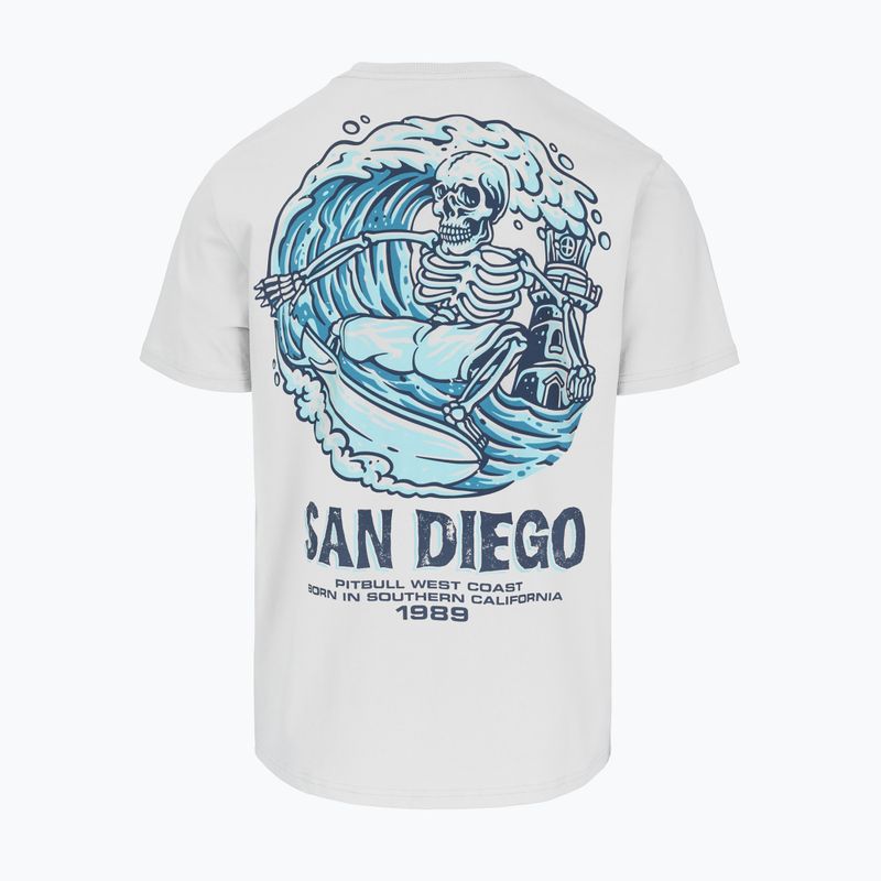 Koszulka męska Pitbull Skull Surf white/blue 2