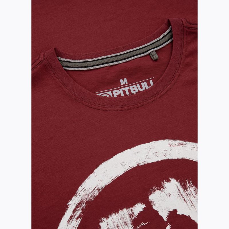 Koszulka męska Pitbull Logo Palms burgundy 6