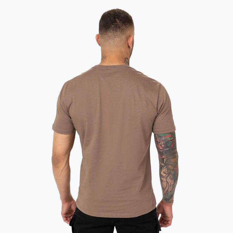 Koszulka męska Pitbull Logo Palms brown savana 3