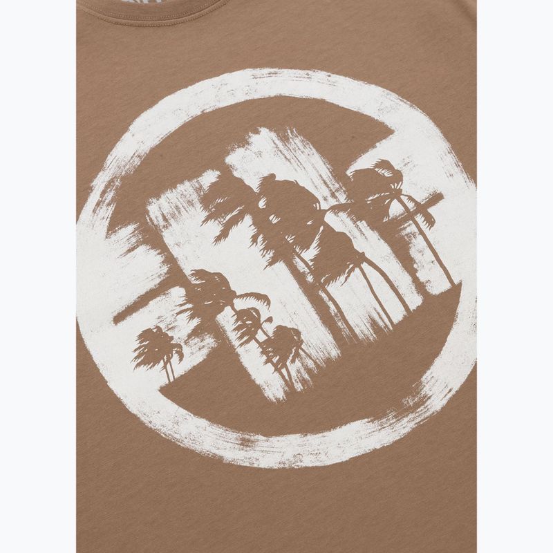 Koszulka męska Pitbull Logo Palms brown savana 7