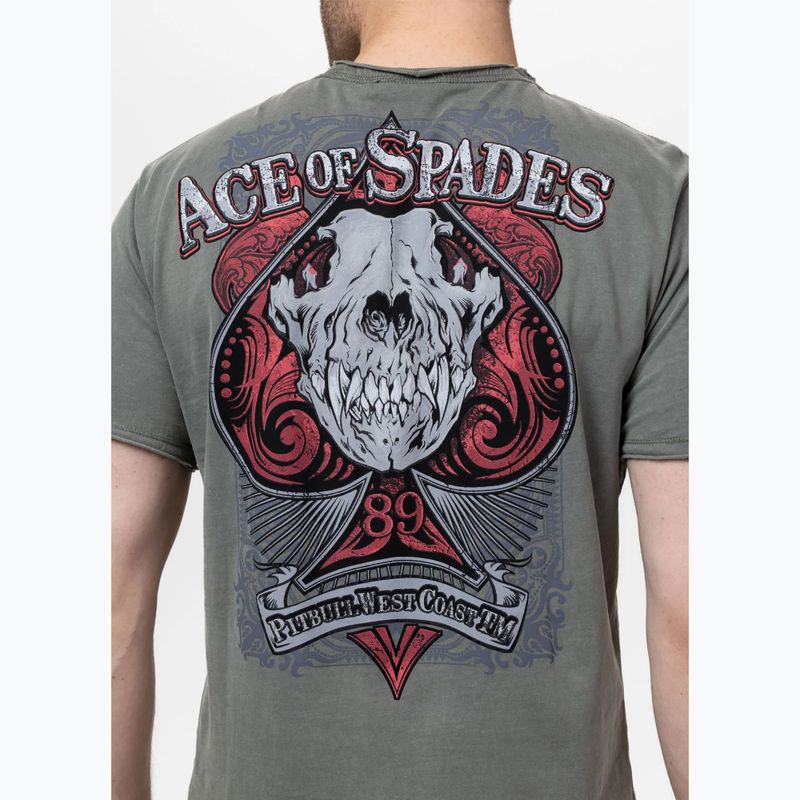 Koszulka męska Pitbull Ace Of Spades muted green 3
