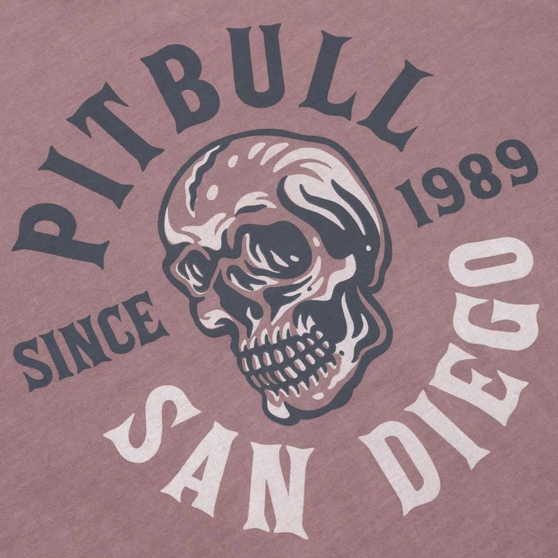 Koszulka męska Pitbull Shkull Logo dusty burgundy 3