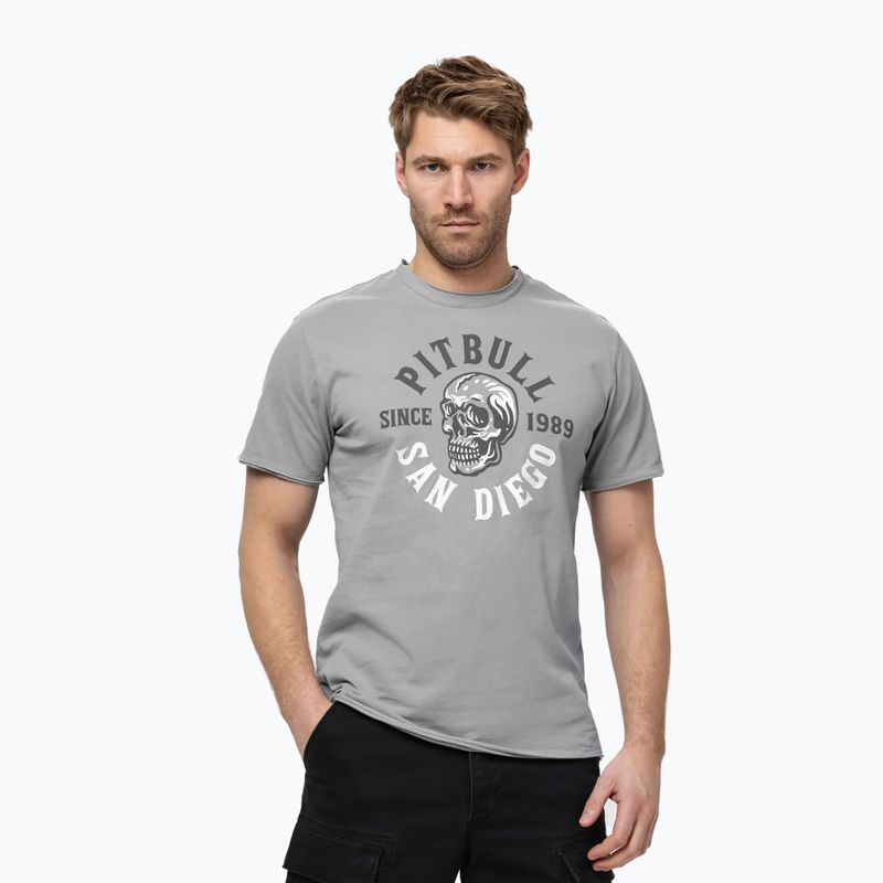 Koszulka męska Pitbull Shkull Logo grey