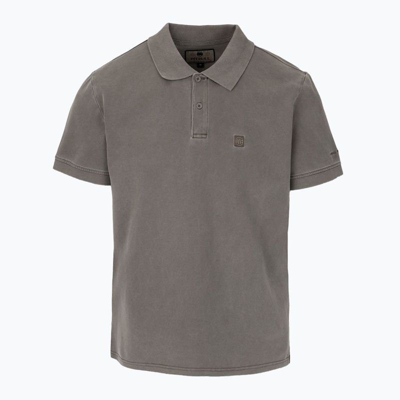 Koszulka polo męska Pitbull Washed Polo dark brown