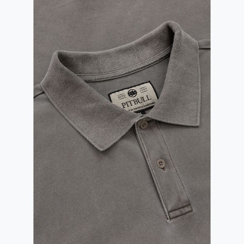 Koszulka polo męska Pitbull Washed Polo dark brown 3