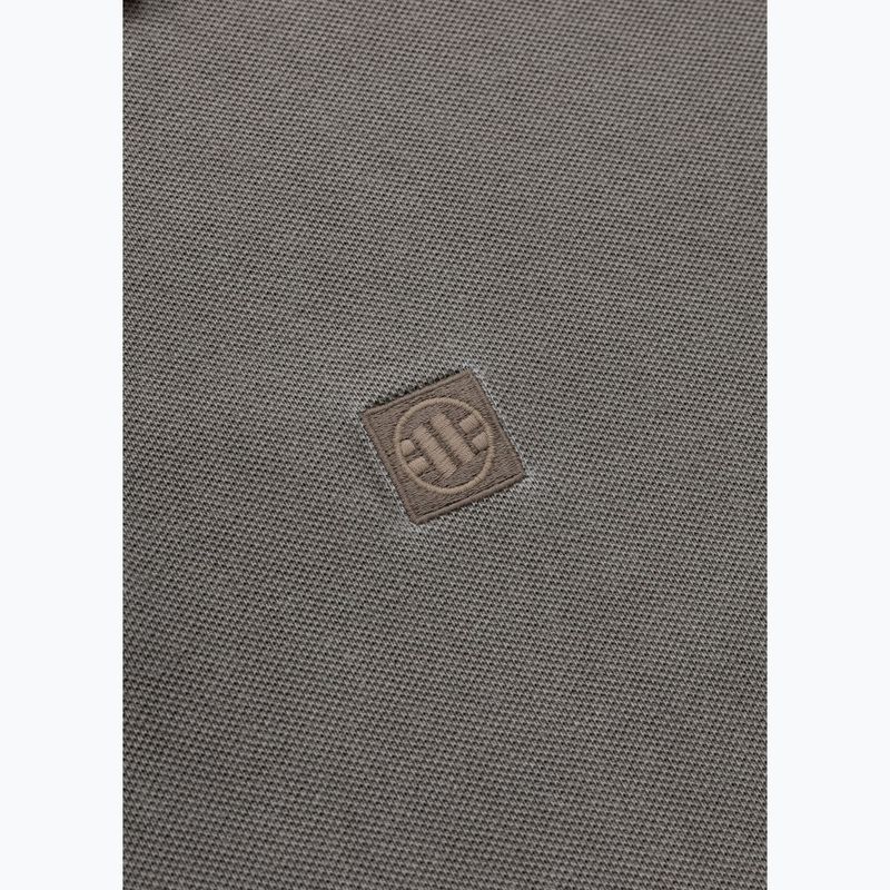 Koszulka polo męska Pitbull Washed Polo dark brown 4