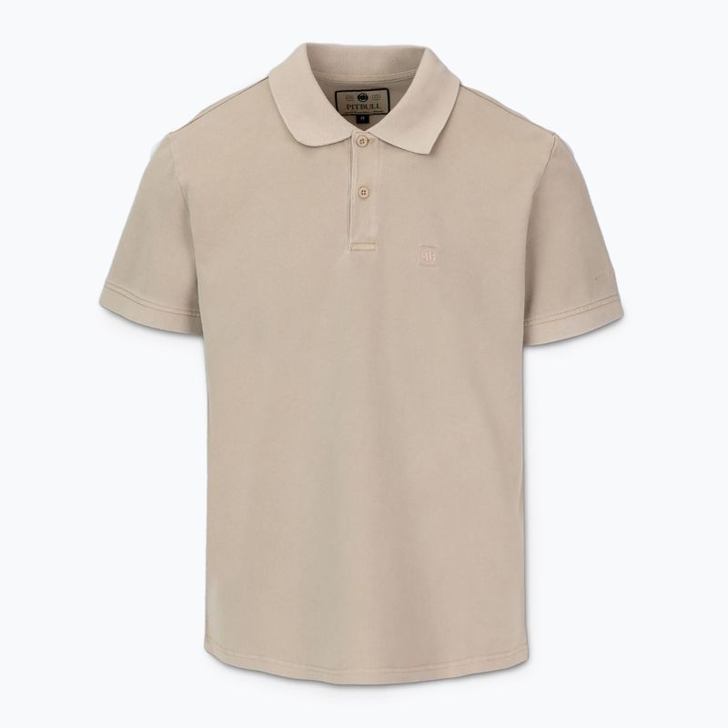 Koszulka polo męska Pitbull Washed Polo pale sand