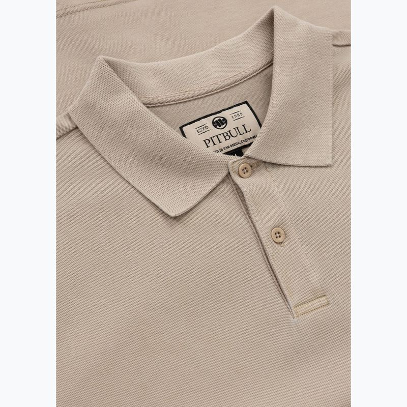 Koszulka polo męska Pitbull Washed Polo pale sand 3