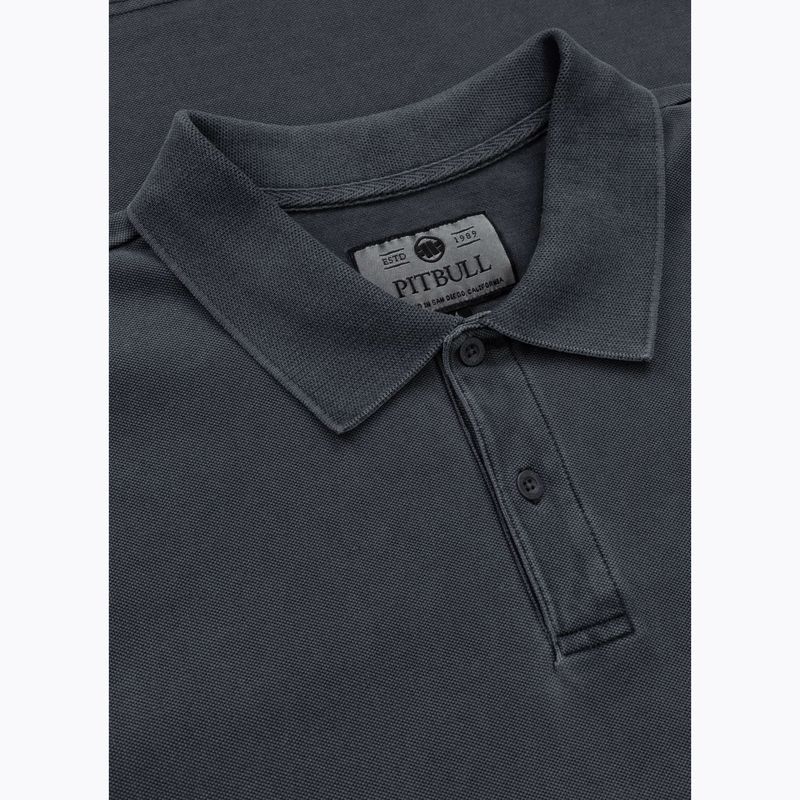 Koszulka polo męska Pitbull Washed Polo dark graphite 3