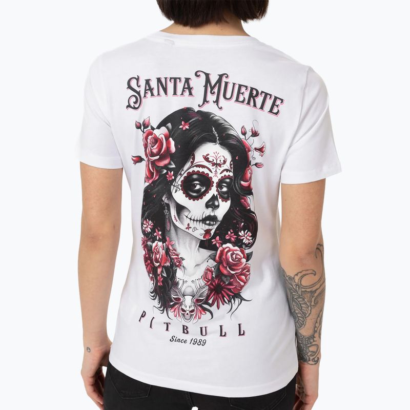 Koszulka damska Pitbull Santa Muerte Rose white 3