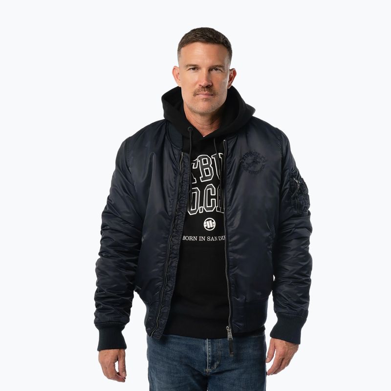 Kurtka męska Pitbull Hacket Washed Bomber dark navy
