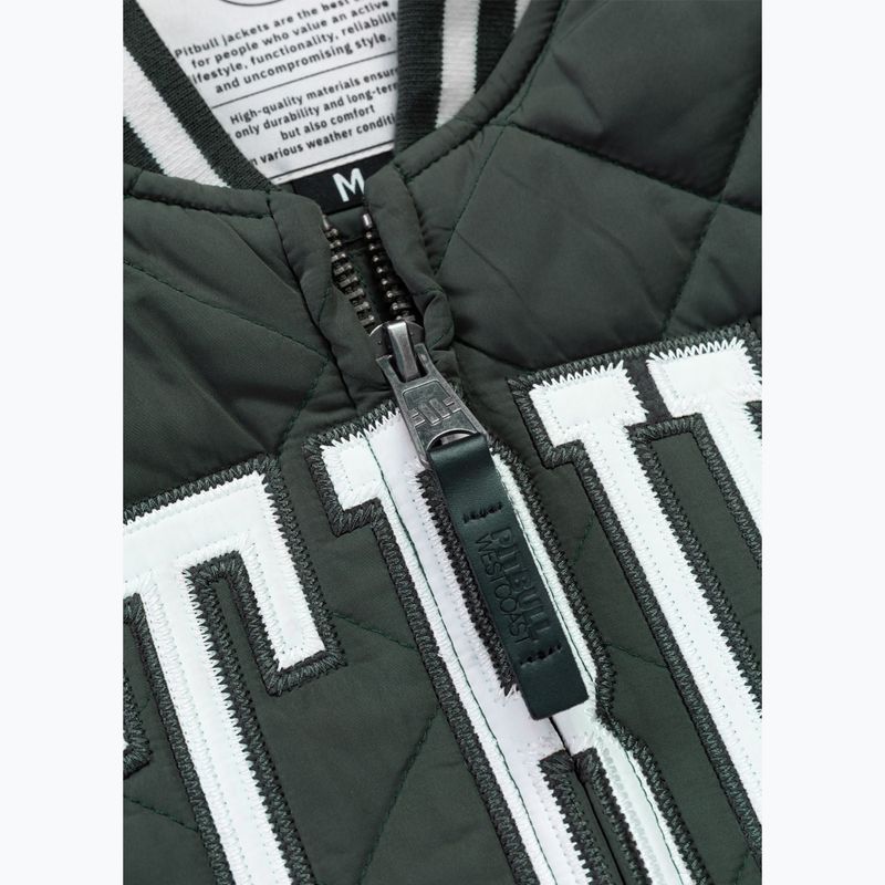 Kurtka męska Pitbull Jupiter Padded Baseball dark green 7