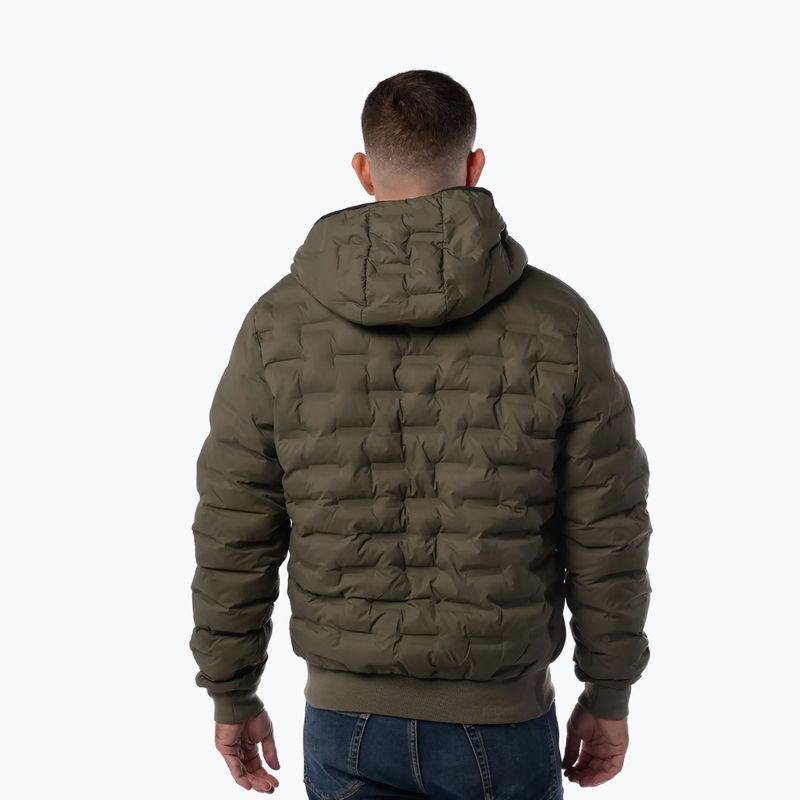 Kurtka zimowa męska Pitbull Fisk Quilted Hooded olive 2