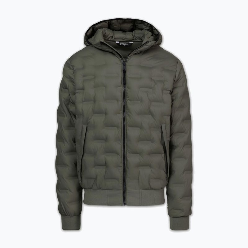 Kurtka zimowa męska Pitbull Fisk Quilted Hooded olive 3
